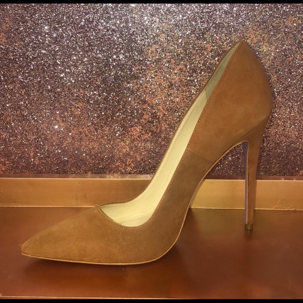 Suede Camel Pumps